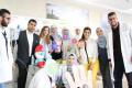 مجموعة من طلبة الطب البشري يشاركون في فعاليات اليوم العالمي لنظافة الأيدي